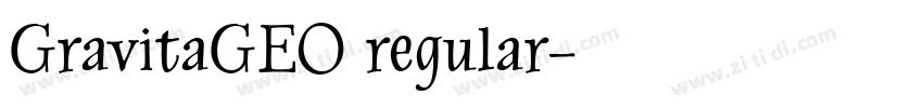 GravitaGEO regular字体转换